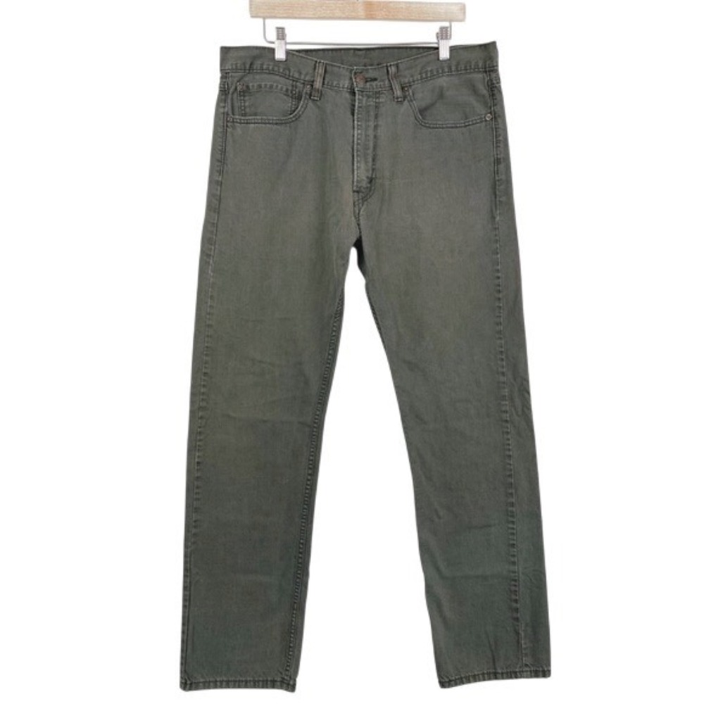 Levis Mens Jeans 36x34 Stone Grey 505 Regular Straight Denim Cotton Grunge
